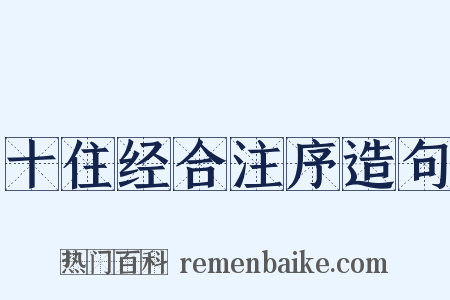 十住经合注序造句是什么意思的图片